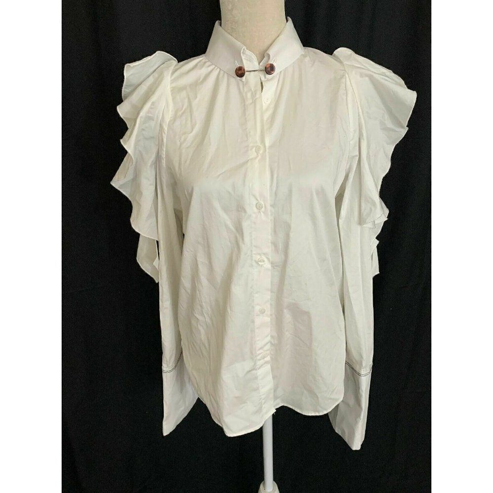 Comme Moi Long Sleeve Button down top blouse